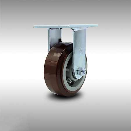 Service Caster 5 Inch Stainless Steel Polyurethane Wheel Rigid Caster with Ball Bearing SCC SCC-SS30R520-PPUB